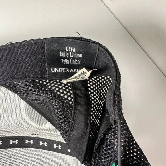 Under Armour Gray and Black Hat with Green and Yellow Logo - Picture 5 of 7